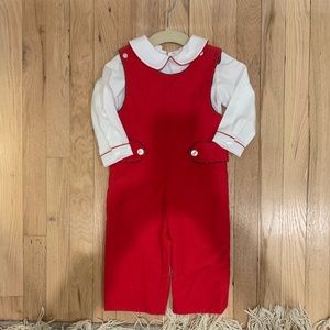 Adorable never worn 18m holiday jumper with coordinating shirt.